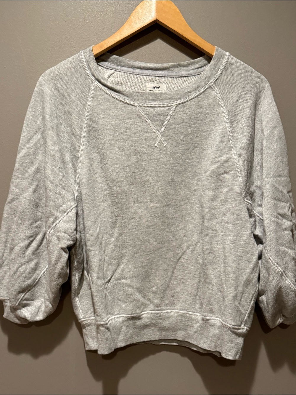 aerie Heather Gray Pullover Sweatshirt - Picture 2 of 4